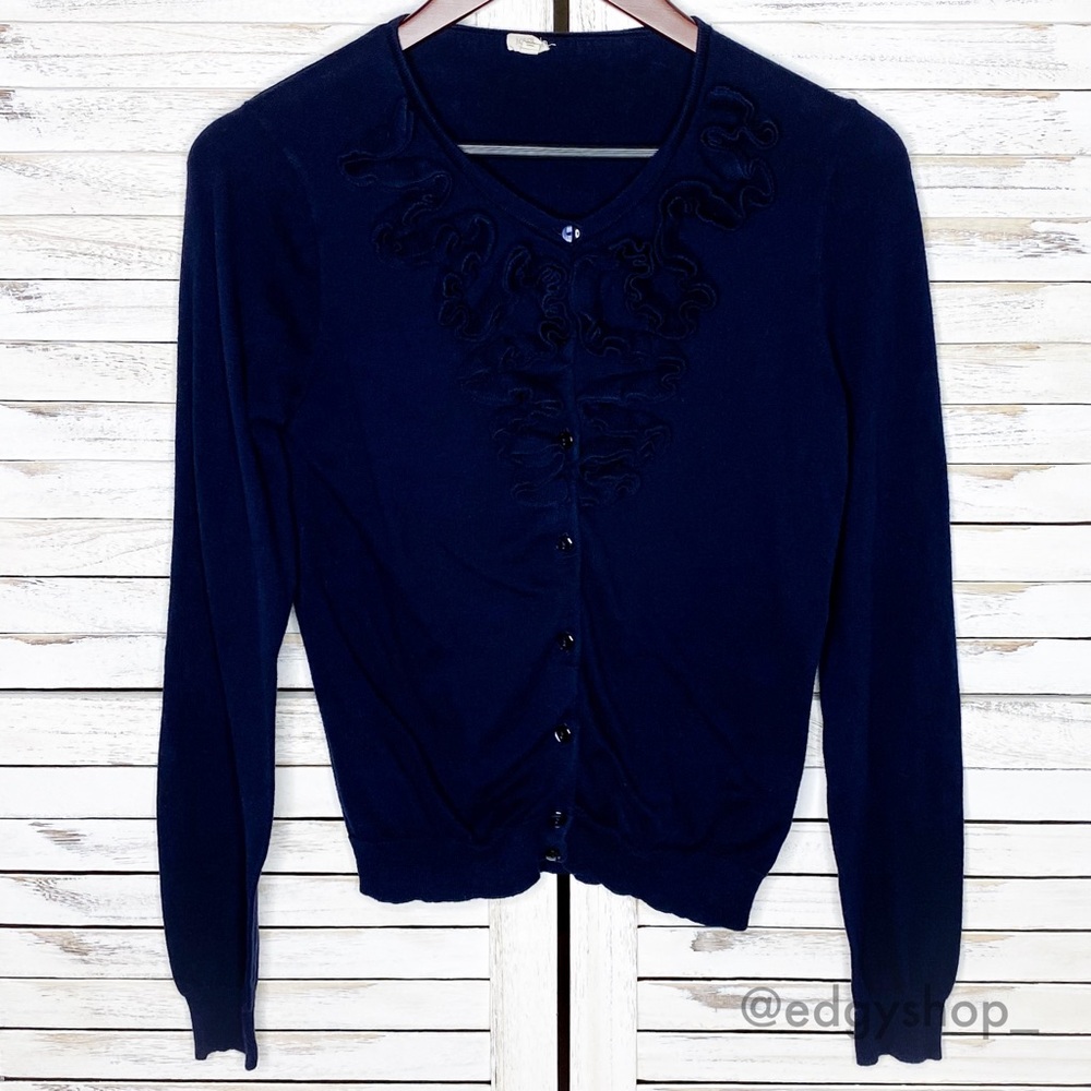 J. Crew Factory | Ruffled Celosia Cardigan Sweater - Picture 1 of 7
